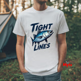 Tight Lines Fishing T-Shirt - Premium Cotton Angler Tee