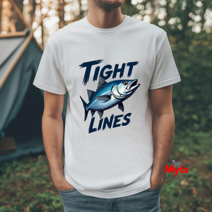 Tight Lines Fishing T-Shirt - Premium Cotton Angler Tee