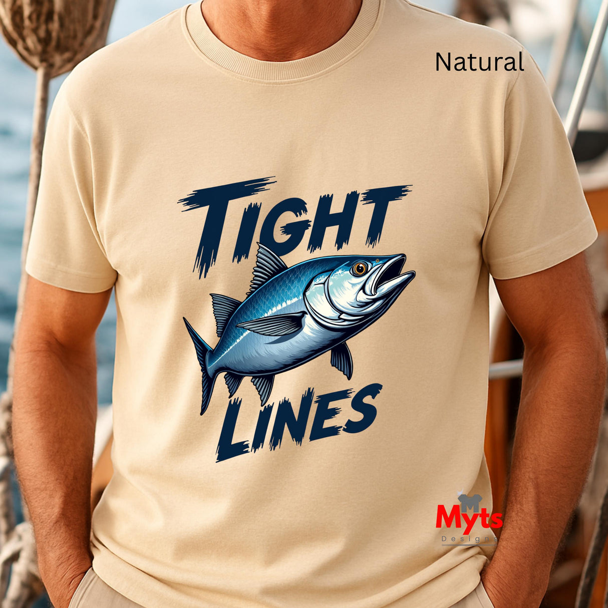 Tight Lines Fishing T-Shirt - Premium Cotton Angler Tee