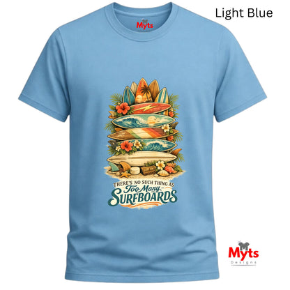 Too Many Surfboards Vintage Surf Graphic Unisex T-Shirt