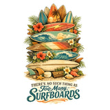 Too Many Surfboards Vintage Surf Graphic Unisex T-Shirt