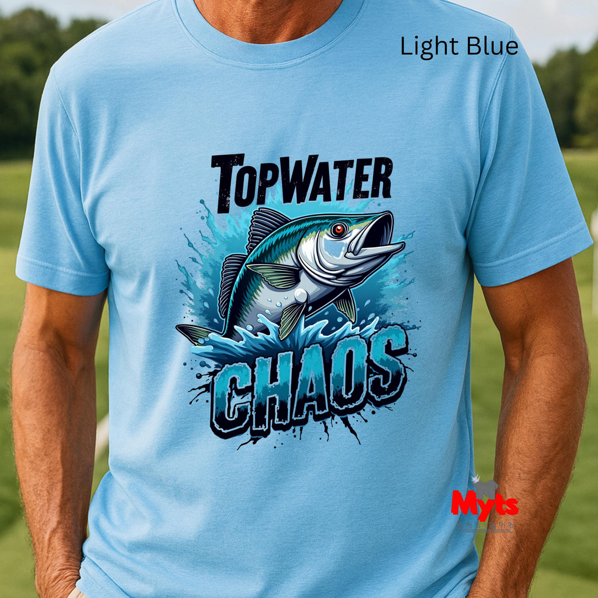 Top Water Chaos - Premium Fishing T-Shirt (Gildan 64000)