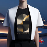 Unbound Gold Flow Abstract Art Modern Unisex Graphic T-Shirt
