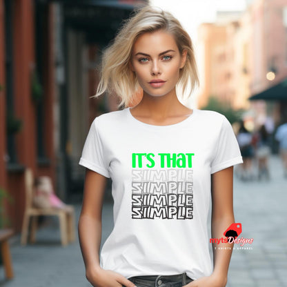 Young woman in city wearing a white T shirt
