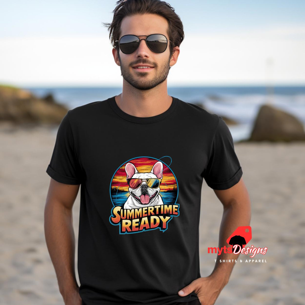 Retro Bulldog Summer T-Shirt - Vintage Surf