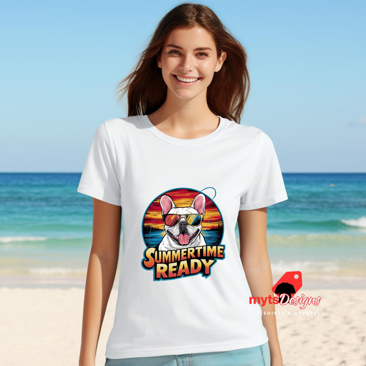 Retro Bulldog Summer T-Shirt - Vintage Surf