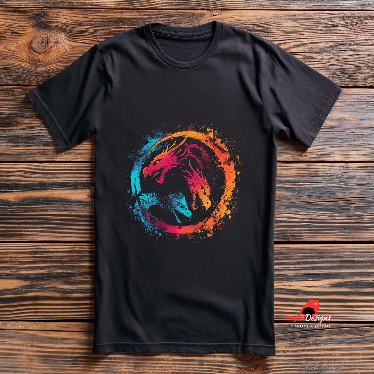 Tri Dragon T-shirt, Dragon Shirts, Dragon lovers gift Shirt,Gaming Shirt