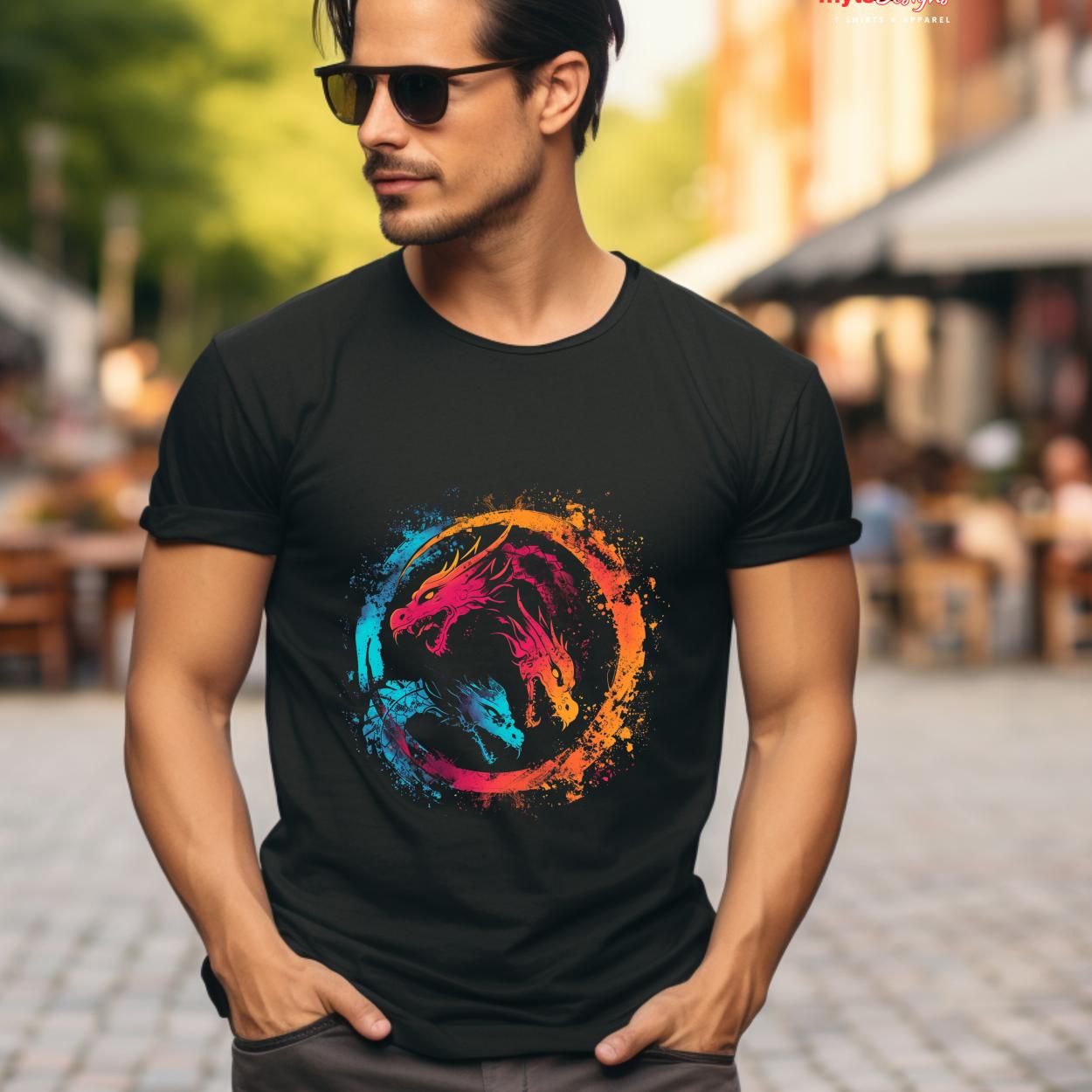 Tri Dragon T-shirt, Dragon Shirts, Dragon lovers gift Shirt,Gaming Shirt