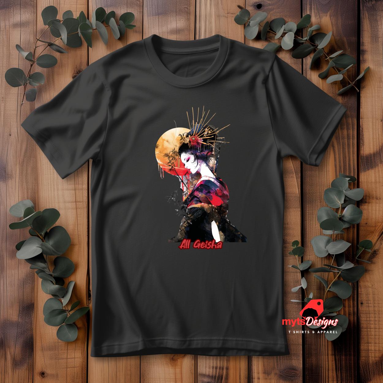 Geisha T Shirt, Oriental style Shirt,Japanese shirt, Gift shirt