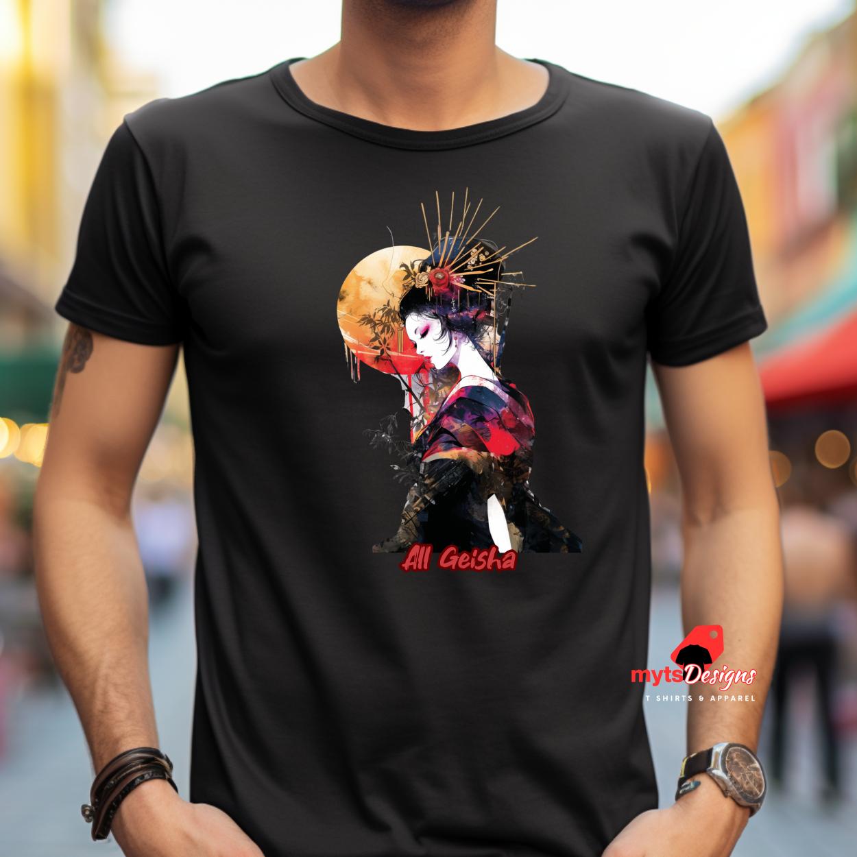 Geisha T Shirt, Oriental style Shirt,Japanese shirt, Gift shirt