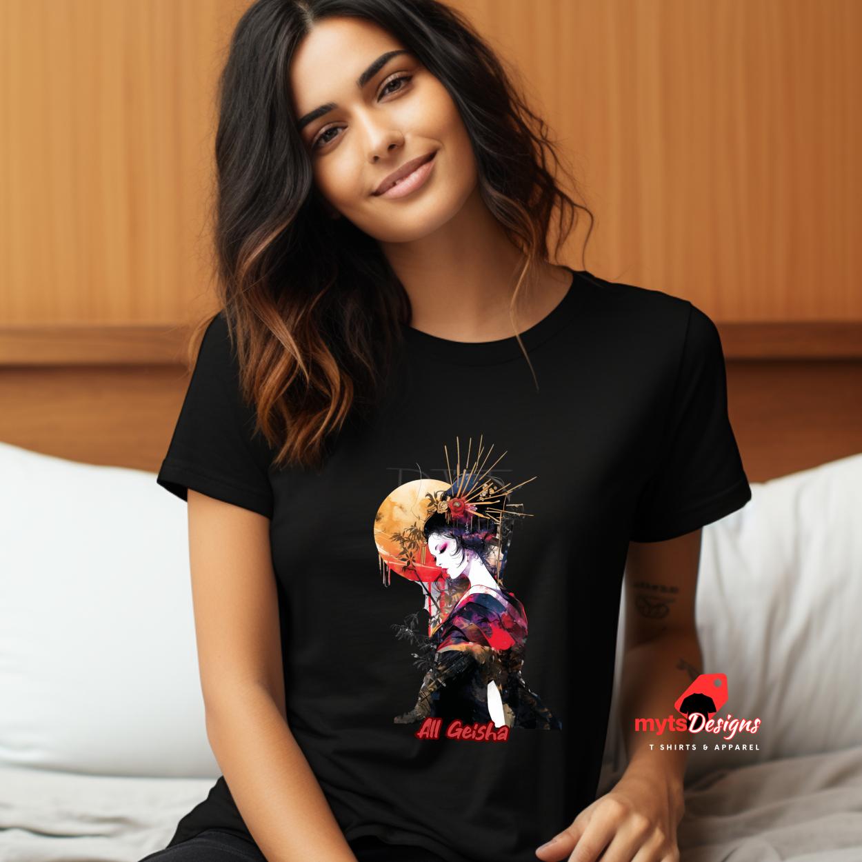 Geisha T Shirt, Oriental style Shirt,Japanese shirt, Gift shirt