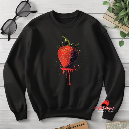 Strawberry Sweatshirt Black