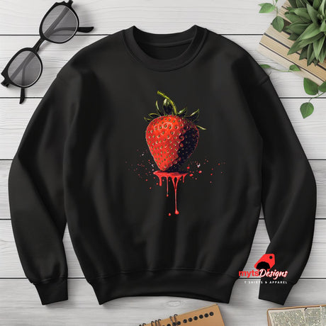 Strawberry Sweatshirt Black