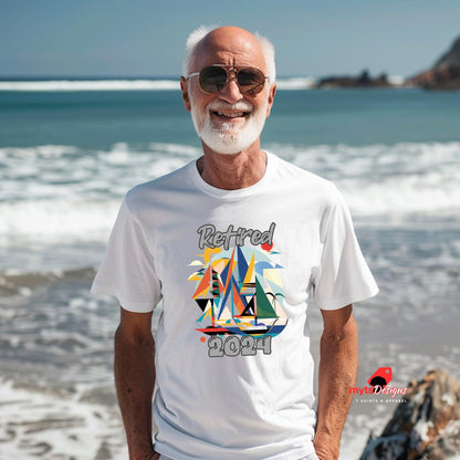 Retired 2024 T-Shirt - Retirement Gift - Comfy Unisex Tee - Novelty Retirement Shirt - Personalized Retired Shirt