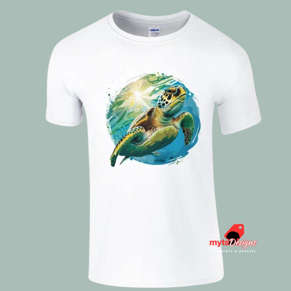 Colorful Turtle T-Shirts,4 Vibrant Colors,Fun Animal Tees, for Turtle Lovers, ocean theme,Green Turtles T shirts, Gift shirts,Nature Lovers