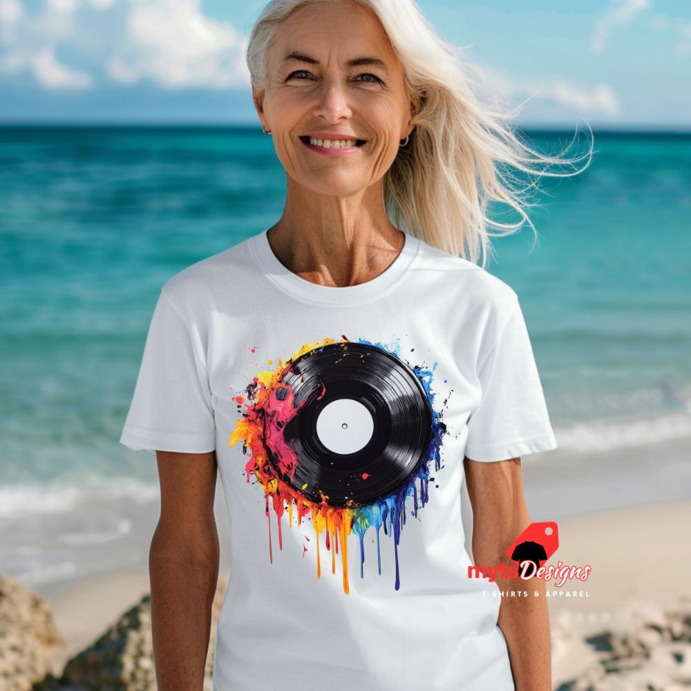Retro Vinyl Record T-Shirt | Music Lover Gift | Vintage Graphic Tee