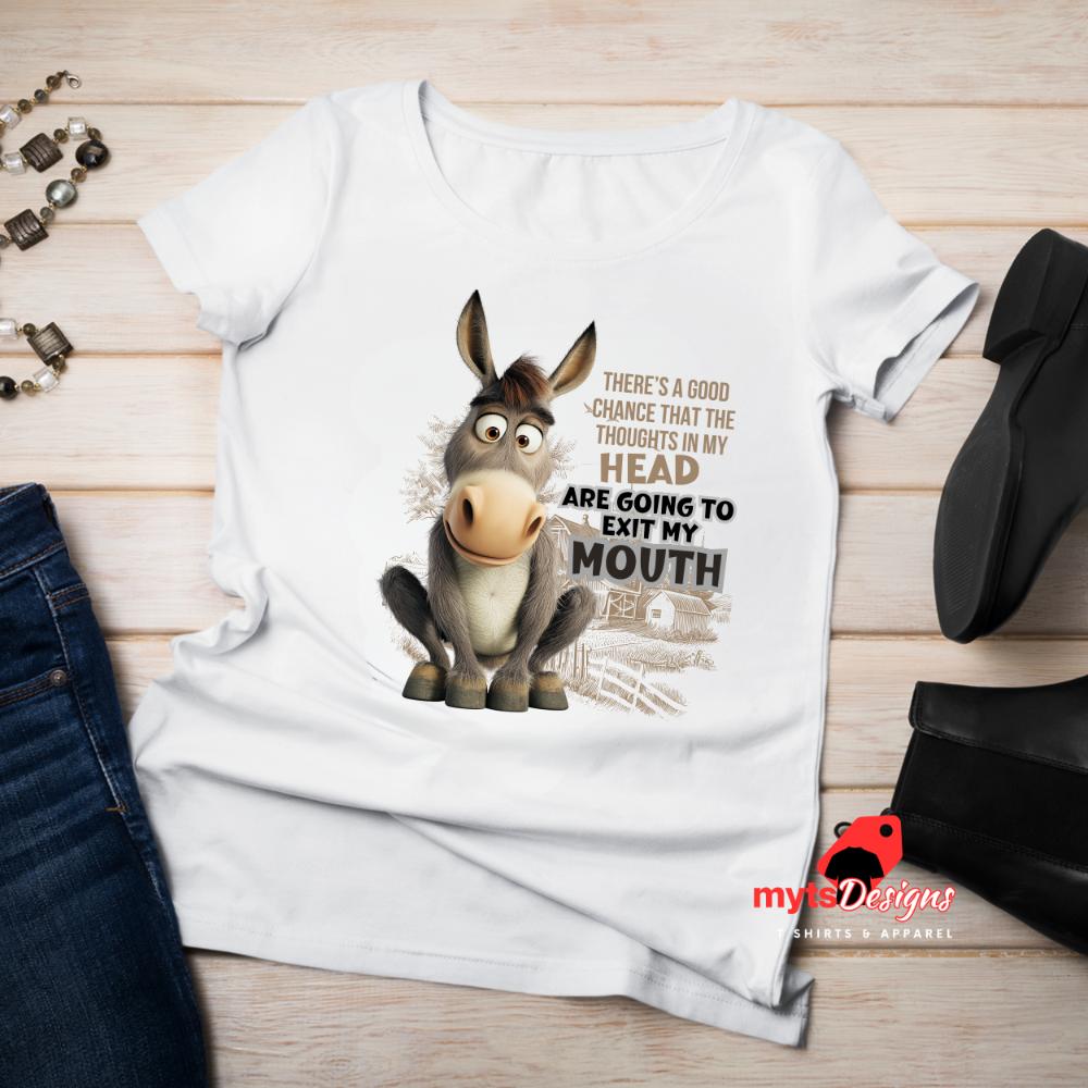 Funny Donkey T-shirt,Funny Shirt, Humour Shirt, Gift shirts,Unisex shirts