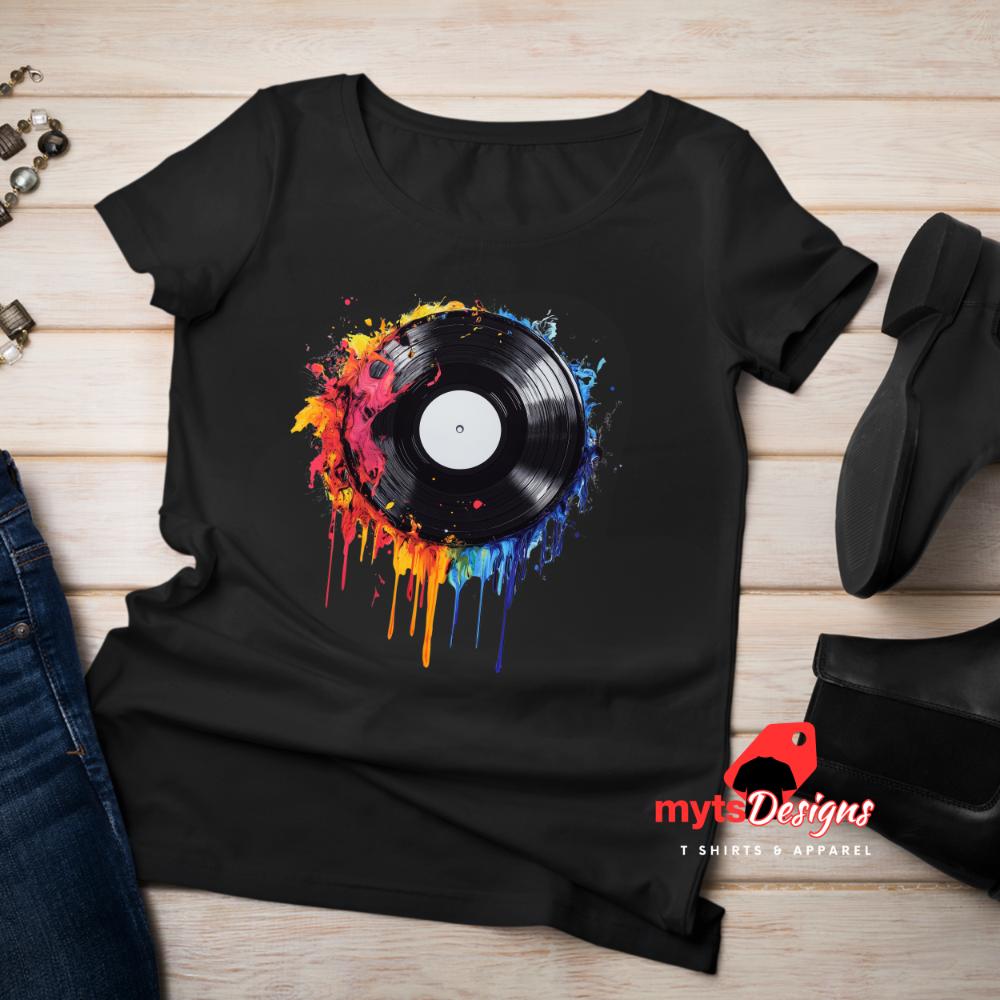 Retro Record T shirt, music lovers Gift Shirt, Shirts For Her, Shirts for Him,Party Shirts