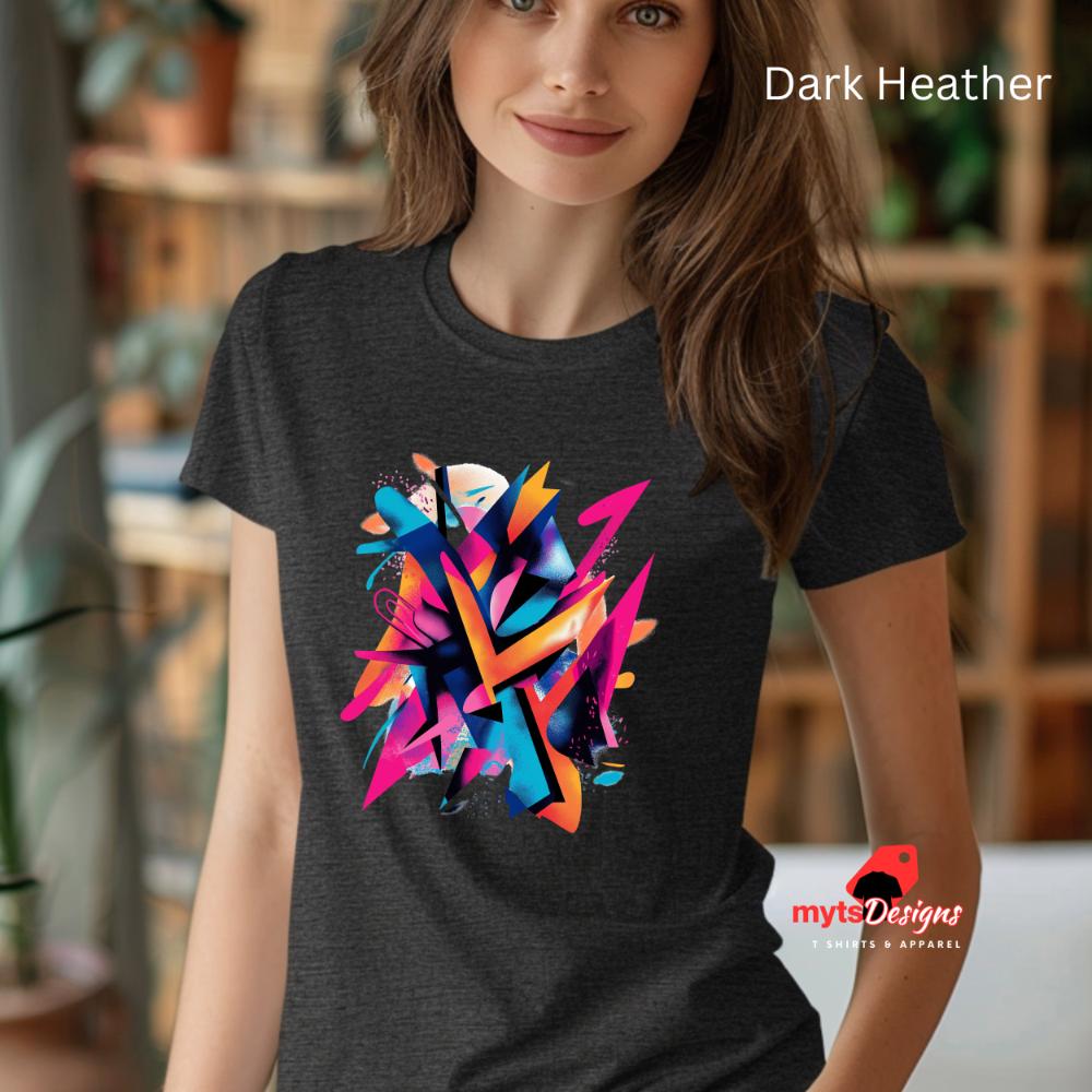 Abstract T-shirt,Vivid Abstract Colored T-Shirt, Artistic Graphic Tee, Unique Colorful Art Shirt, Unisex Bright T-Shirt, Trendy Summer Shirt