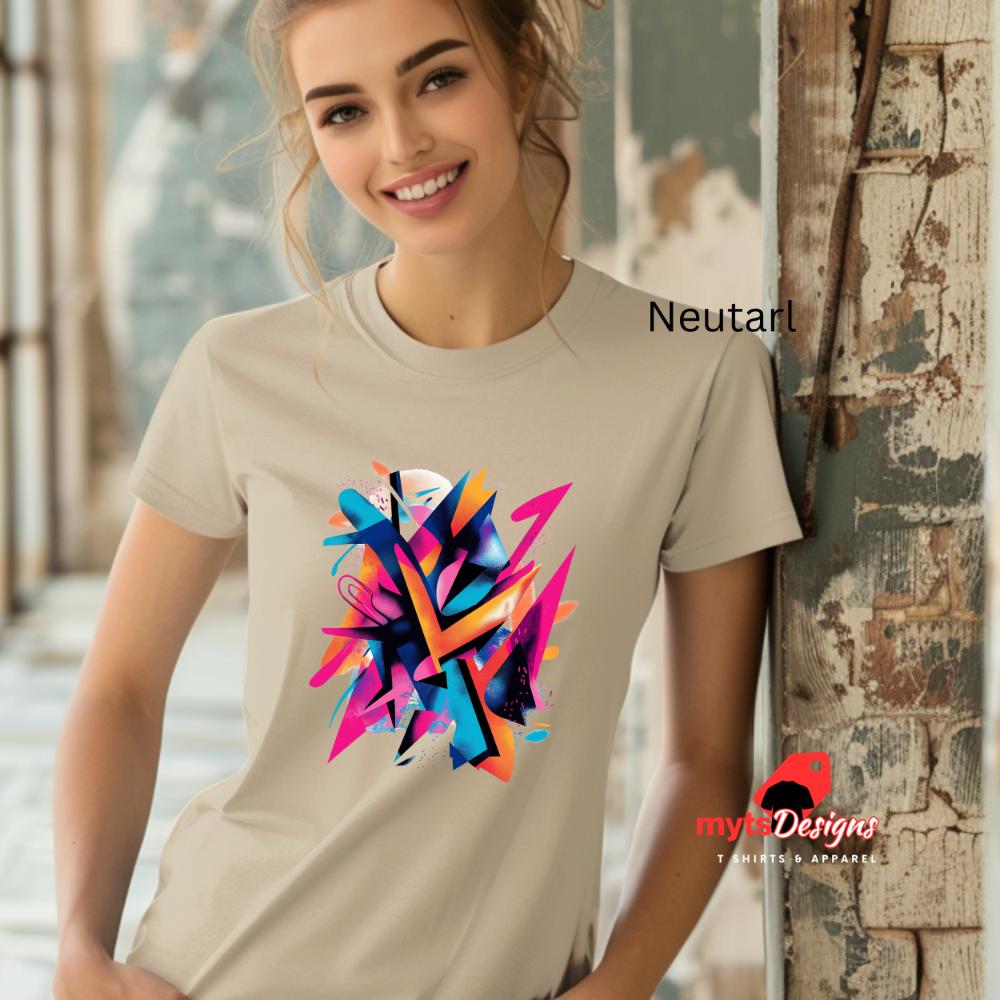 Abstract T-shirt,Vivid Abstract Colored T-Shirt, Artistic Graphic Tee, Unique Colorful Art Shirt, Unisex Bright T-Shirt, Trendy Summer Shirt