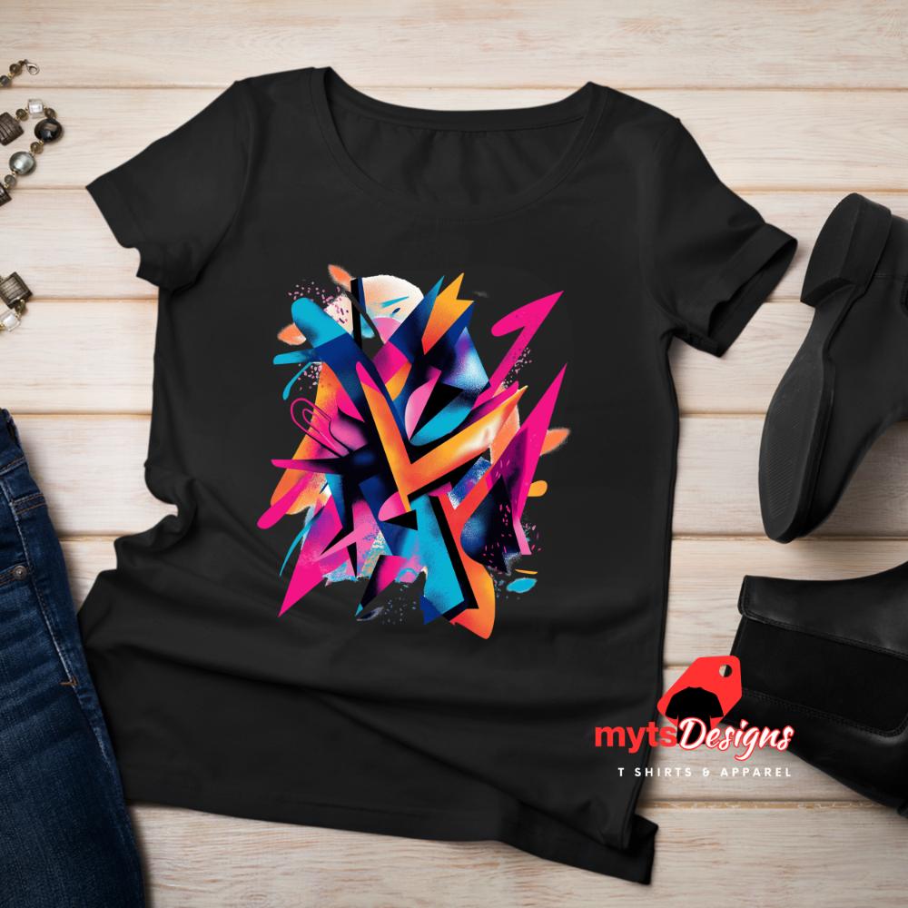 Abstract T-shirt,Vivid Abstract Colored T-Shirt, Artistic Graphic Tee, Unique Colorful Art Shirt, Unisex Bright T-Shirt, Trendy Summer Shirt