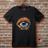 Vivid Eye T-Shirt | Colorful Geometric Eye Design | Unisex Cotton Tee