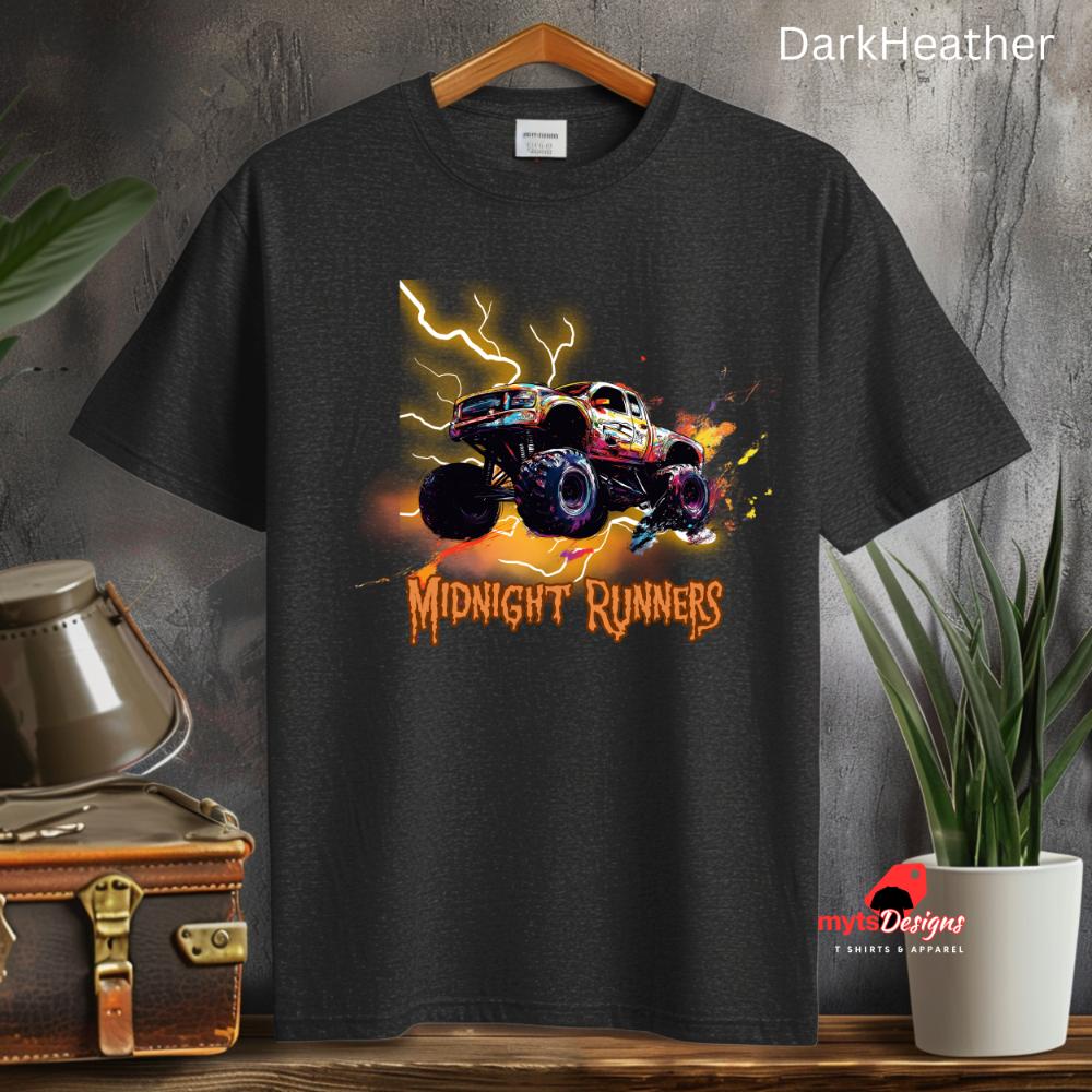 Midnight Runners Black T-Shirt, Off-Road Enthusiast Apparel, Adventure Lover Tee, 4x4 Mudding Gear, Off-Road Racing Shirt