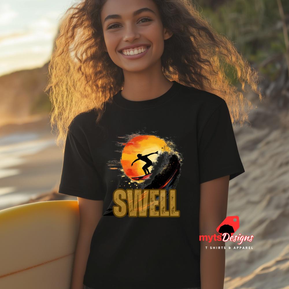 Swell T-shirt,surfing t shirts,summer style shirts, surf t shirts,unisex summer shirts