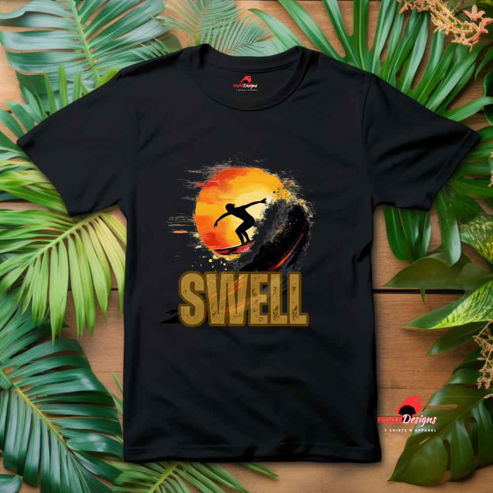 Epic Surf T-Shirt - Surfer Silhouette Design