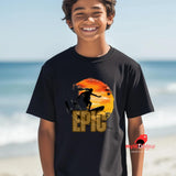 Epic Surf T-Shirt - Surfer Silhouette Design