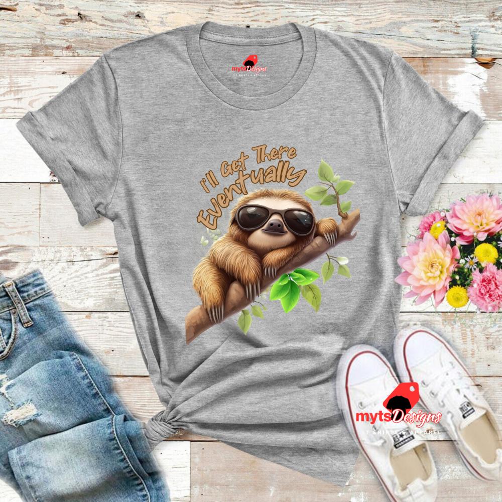 Funny Sloth T-Shirt - Lazy Sloth Graphic Tee for Sloth Lovers