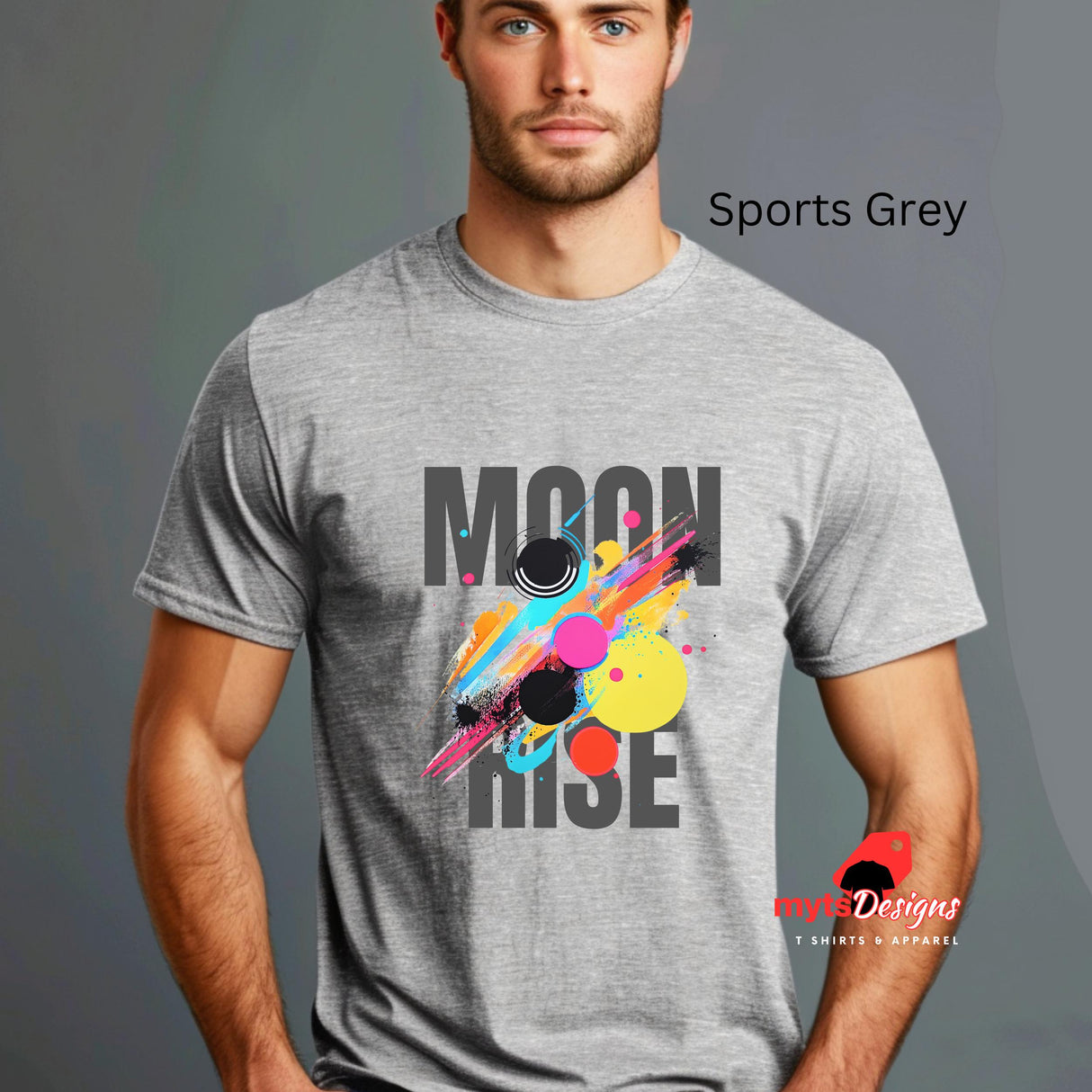 Moon Rise T-shirt geometric design for casual wear