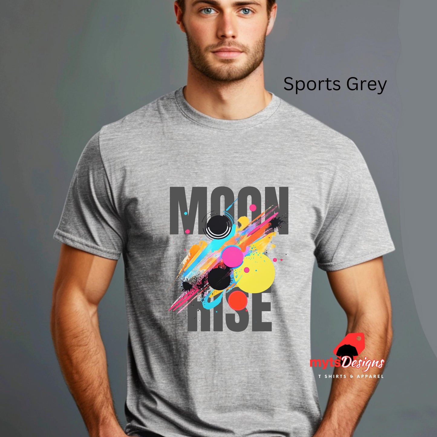 Moon Rise T-shirt geometric design for casual wear