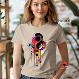 Moon Haze Geometric Space T-Shirt | Vivid Sci-Fi Tee