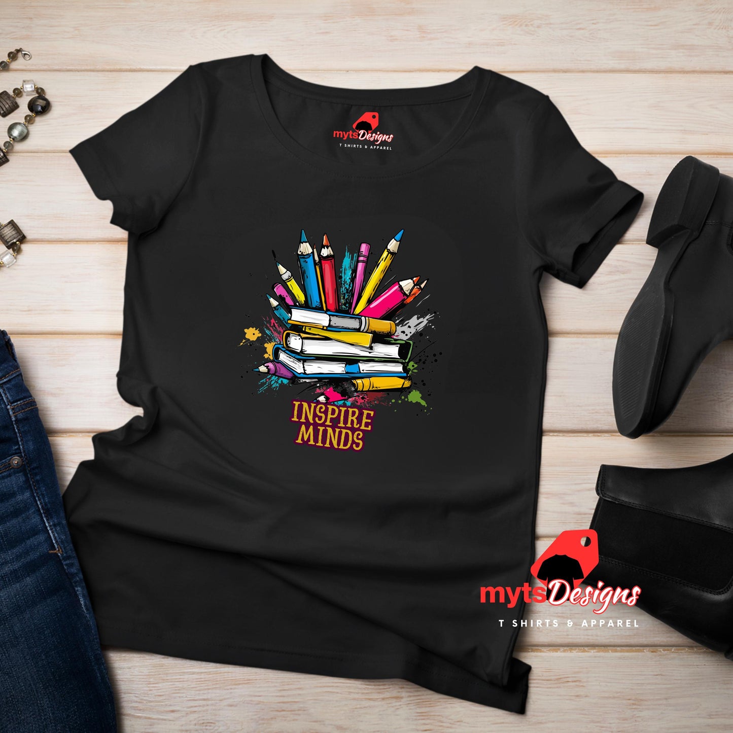 Teacher gift shirt, teacher gift, Back to school gift, Inspire Minds T-shirt, school t shirt, inspirational shirt pop art shirt