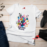 Sound Wave Pop Art T-Shirt - Musical Notes Design - Unisex Crewneck