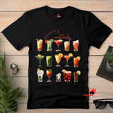 Minimalist Cocktail Party T-Shirt - Unisex Cotton Crewneck