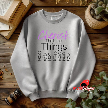 Sports Grey Sweatshirt Flat Lay Mom Sweatshirt