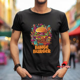 Binge Burger Graphic T-Shirt - Retro Fast Food Tee