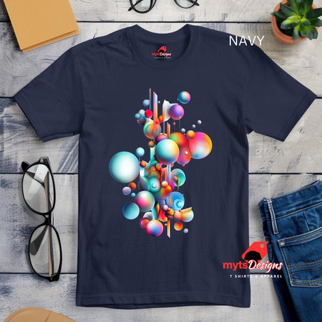 Vibrant Global Geometric Design T-Shirt