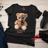 I'll Bear Back T-Shirt - Half Teddy Bear Half Terminator Graphic Tee