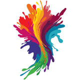 Rainbow Paint Splash T-Shirt – Women's Colorful Graphic Tee | Mytsdesigns