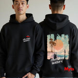 Chasing Waves Surf Hoodie | Retro Back Print | Mytsdesigns