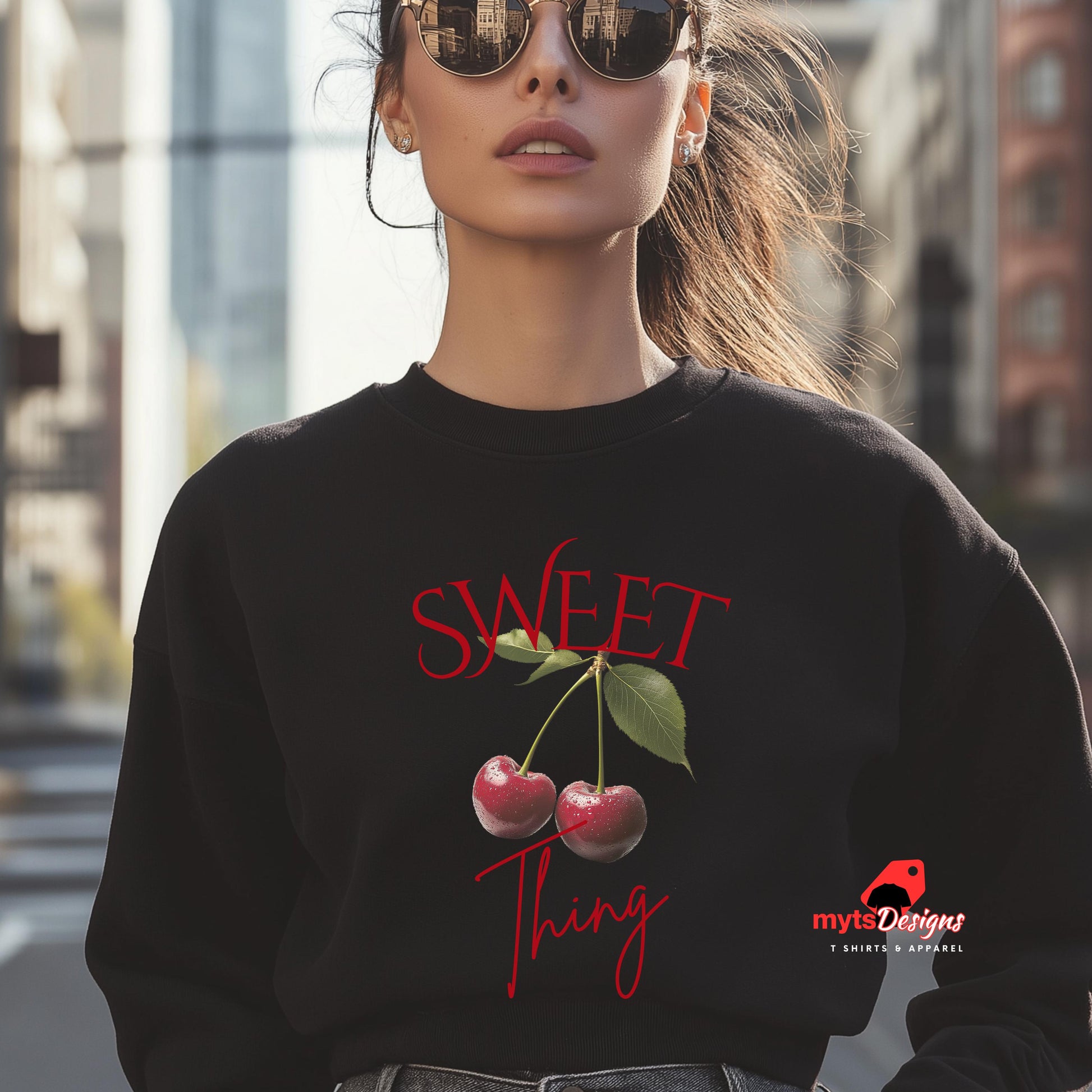 cherry sweatshirt