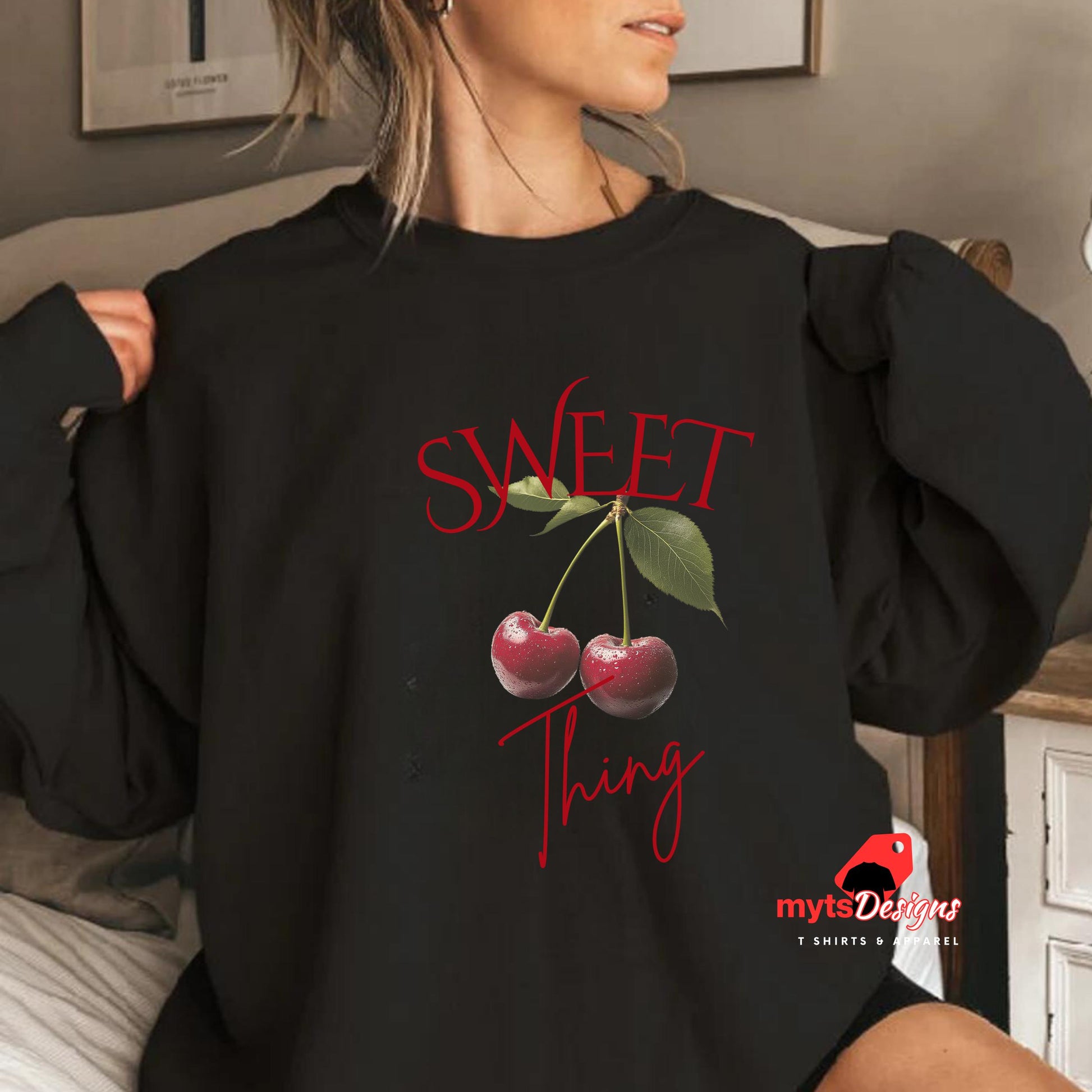cherry sweatshirt