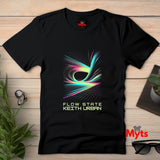 Flow State KU Graphic T-Shirt | Neon Abstract Music Tee