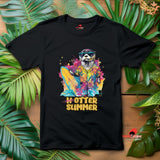 Funny Otter Summer Surf T-shirt - Cute Beach Tee for Otter Lovers