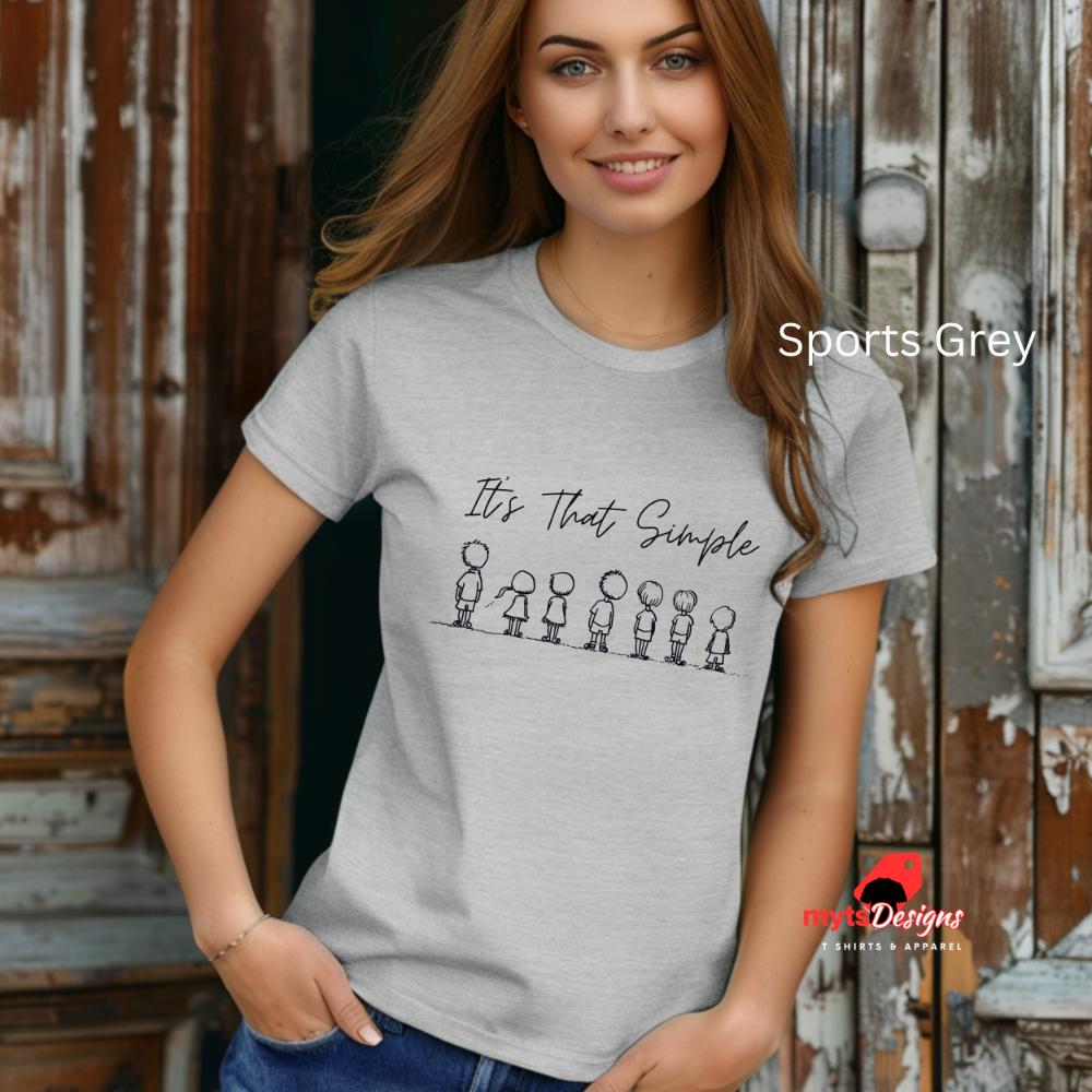 It's That Simple Inspirational T-Shirts, Motivational Quote Tees, Positive Message Shirts, Gift Shirts,Shirts for Her