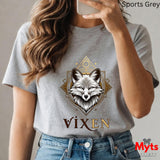 Vixen Fox Graphic T-Shirt | Elegant Wildlife Women's Tee