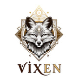 Logo with a stylized fox head and the word 'Vixen' below it on a white background.